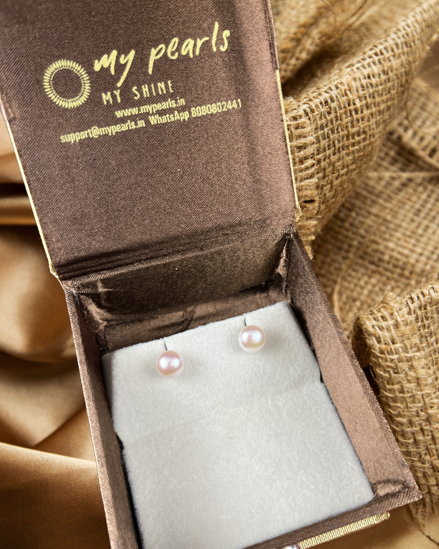 My Pearls Lovely 10 mm Lavender (Pink) Pearl Studs