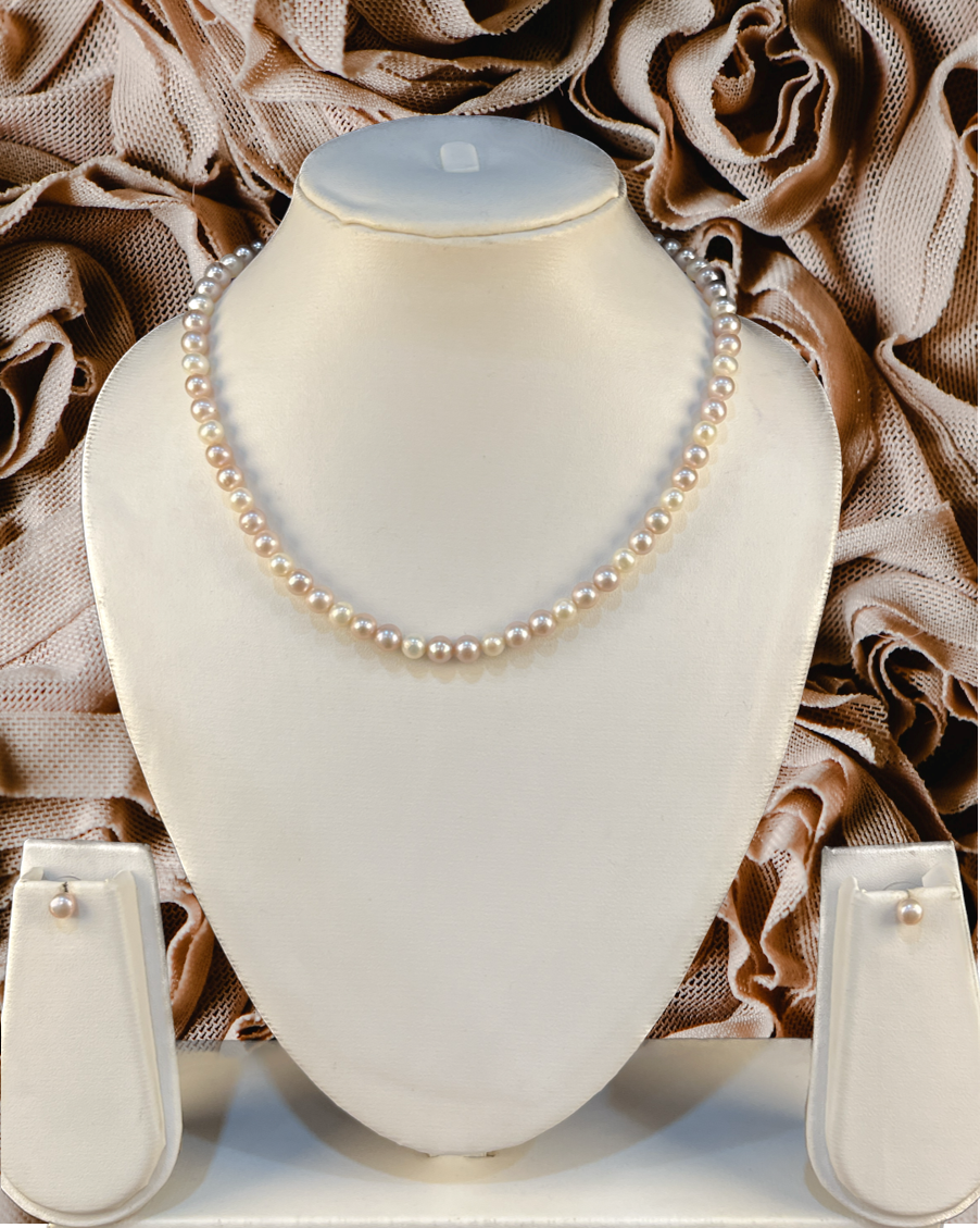 Arika - Magical Single Line 6 mm Pink & White Pearl Set