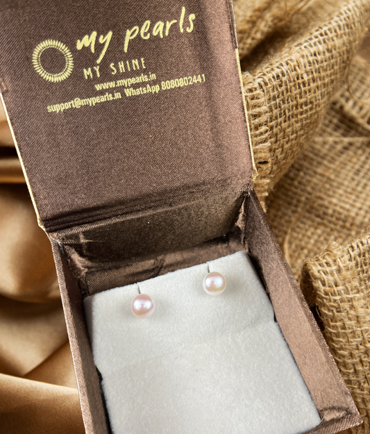 My Pearls 8 mm Lavender Pearl Studs