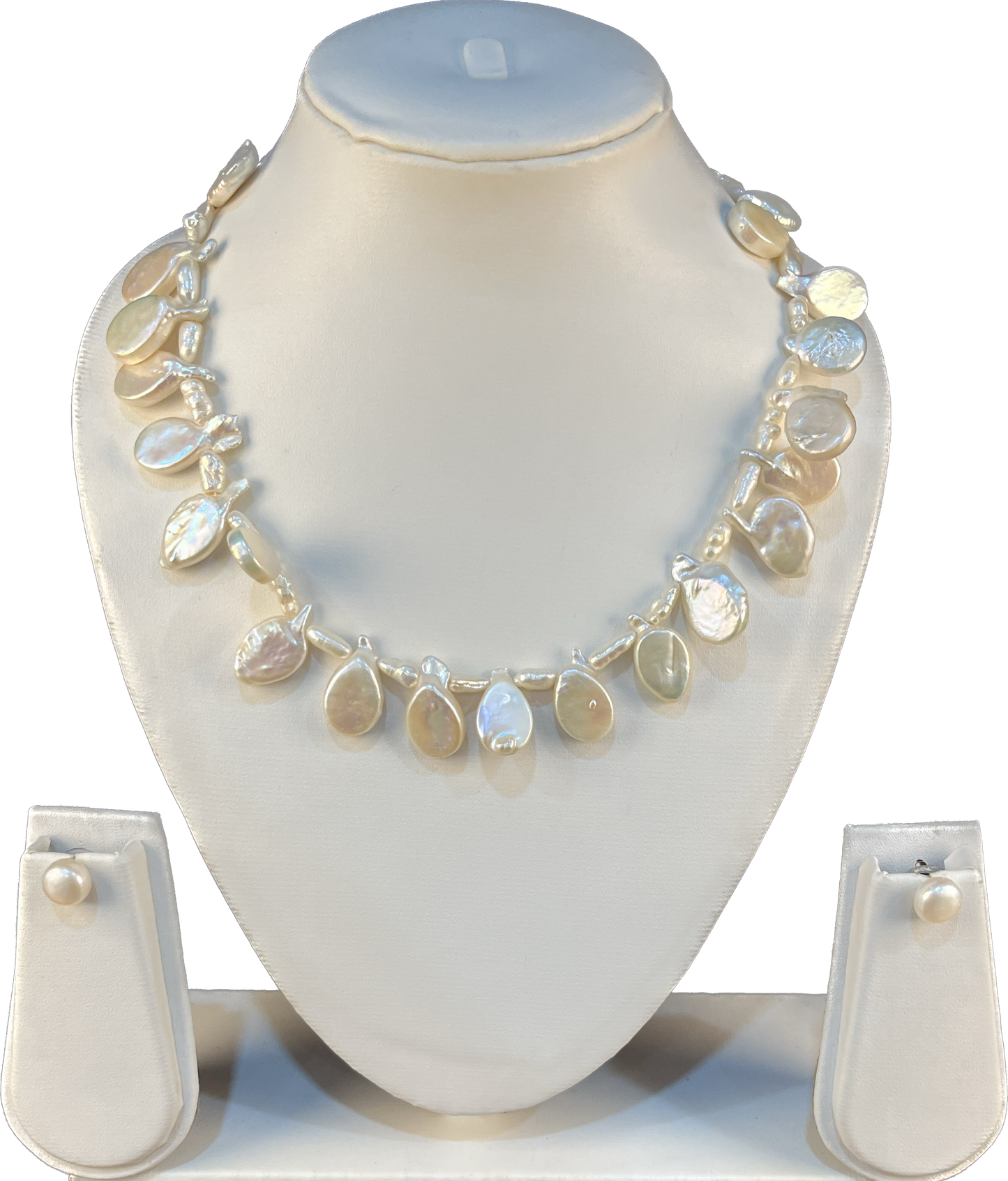 Nomi - White Biwa Pearls Set