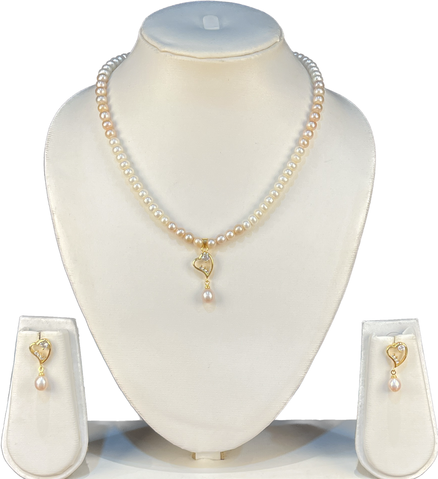 My Pearls Breathtaking Single Line Pink & White 6mm Pearls Set