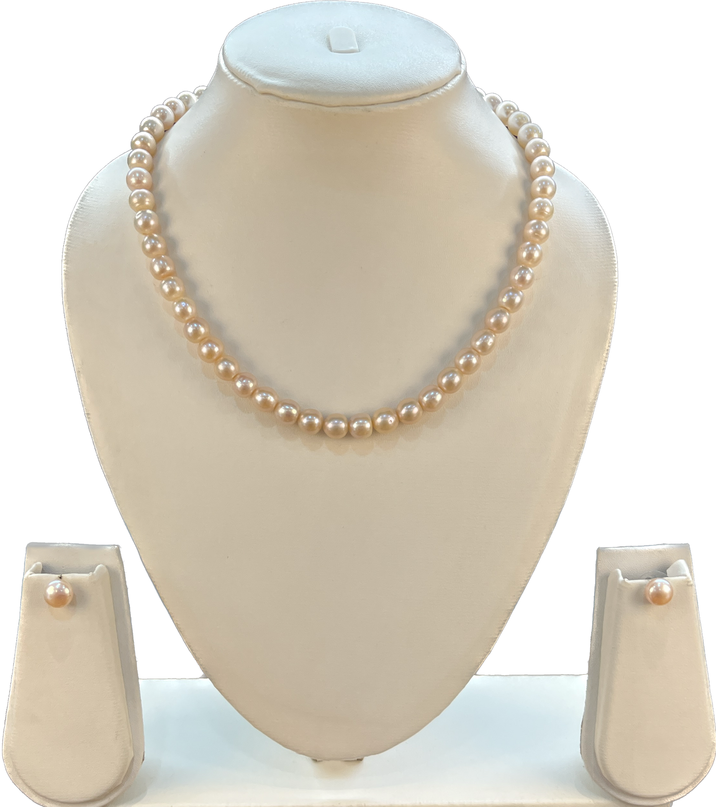 My Pearls Single Line 8 mm Pink Round Pearls Set