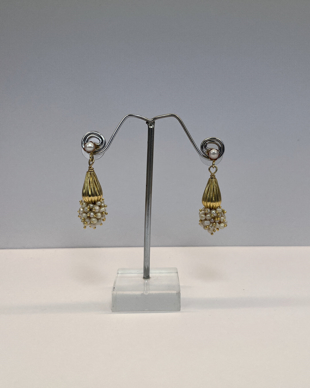 Magnificent Hanging Real Seed Pearl Earrings