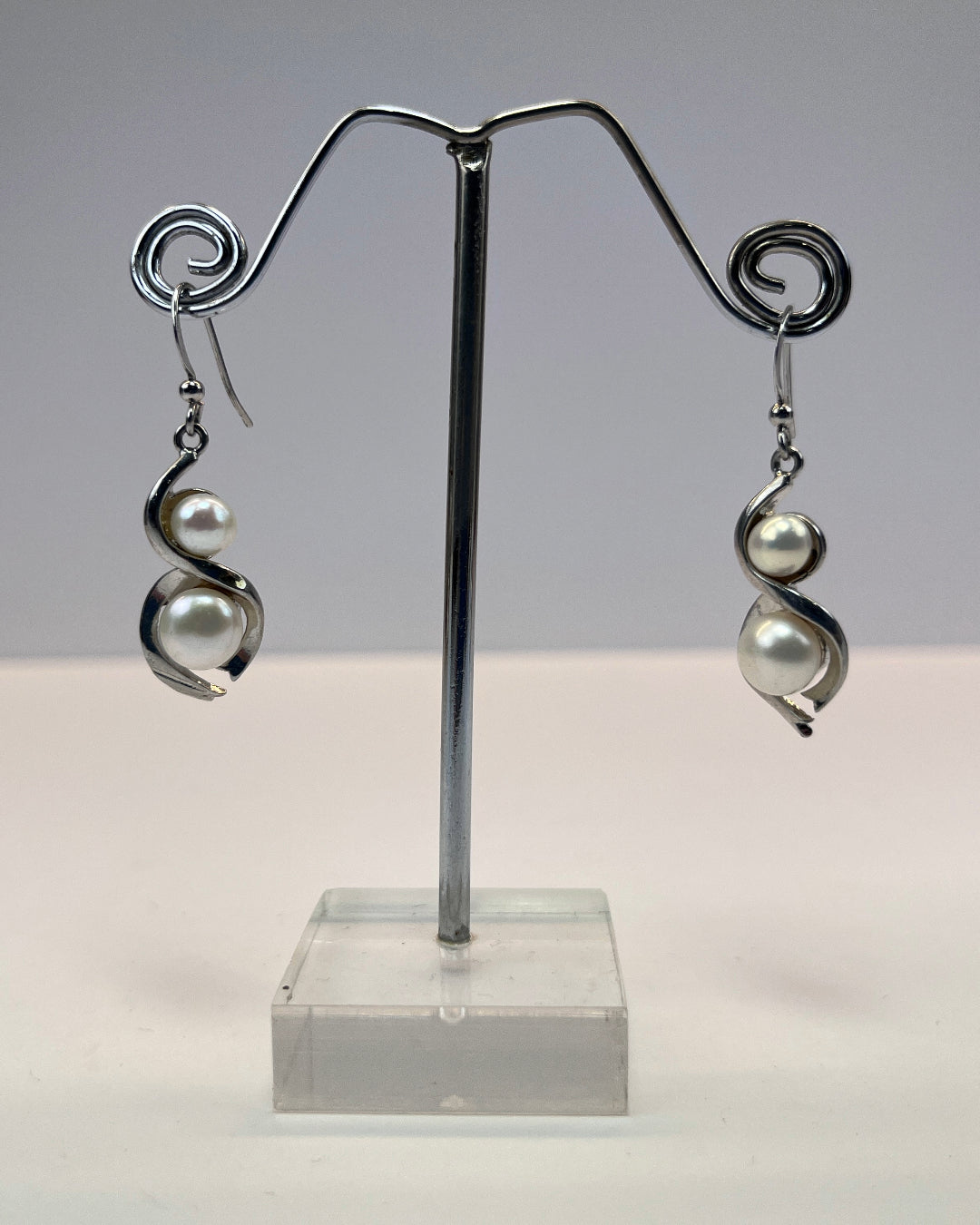 Mesmerizing White Pearl Hangings - Real Pearl Earrings