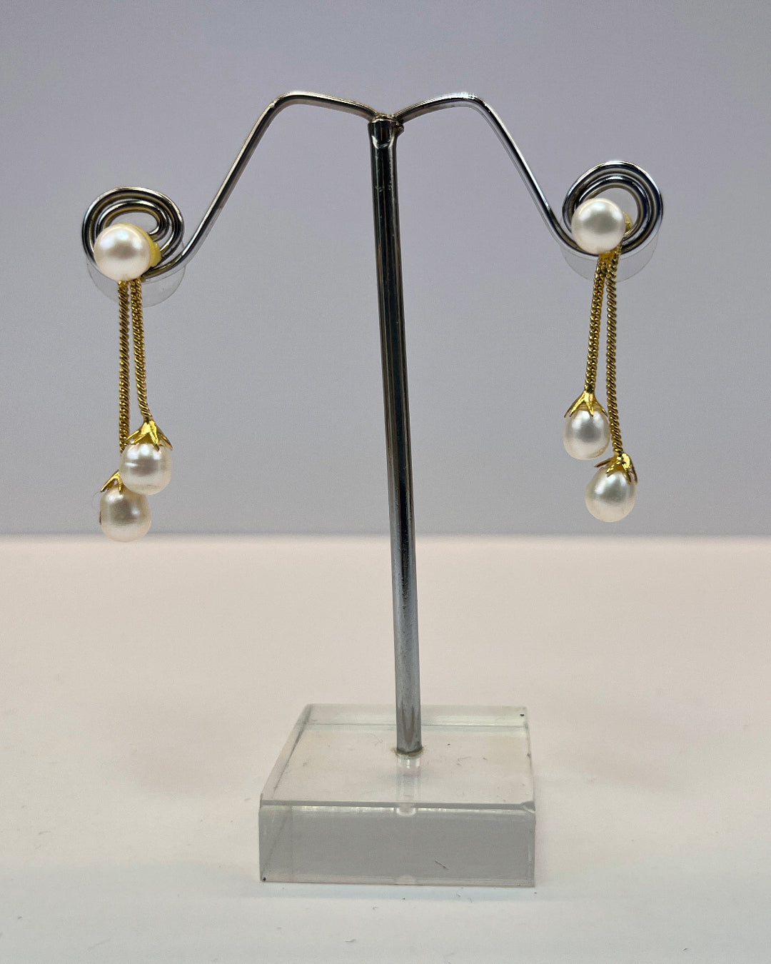 Exquisite White Pearl Hangings - Real Pearl Earrings