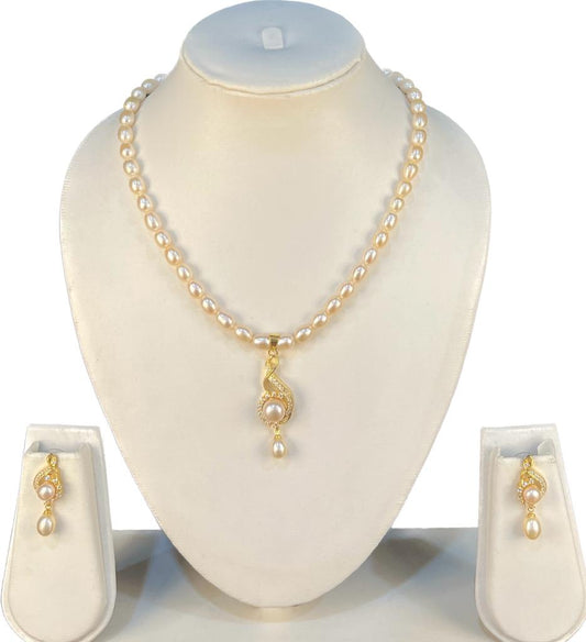 Celestial 7 mm Oval Pink Pearl Set