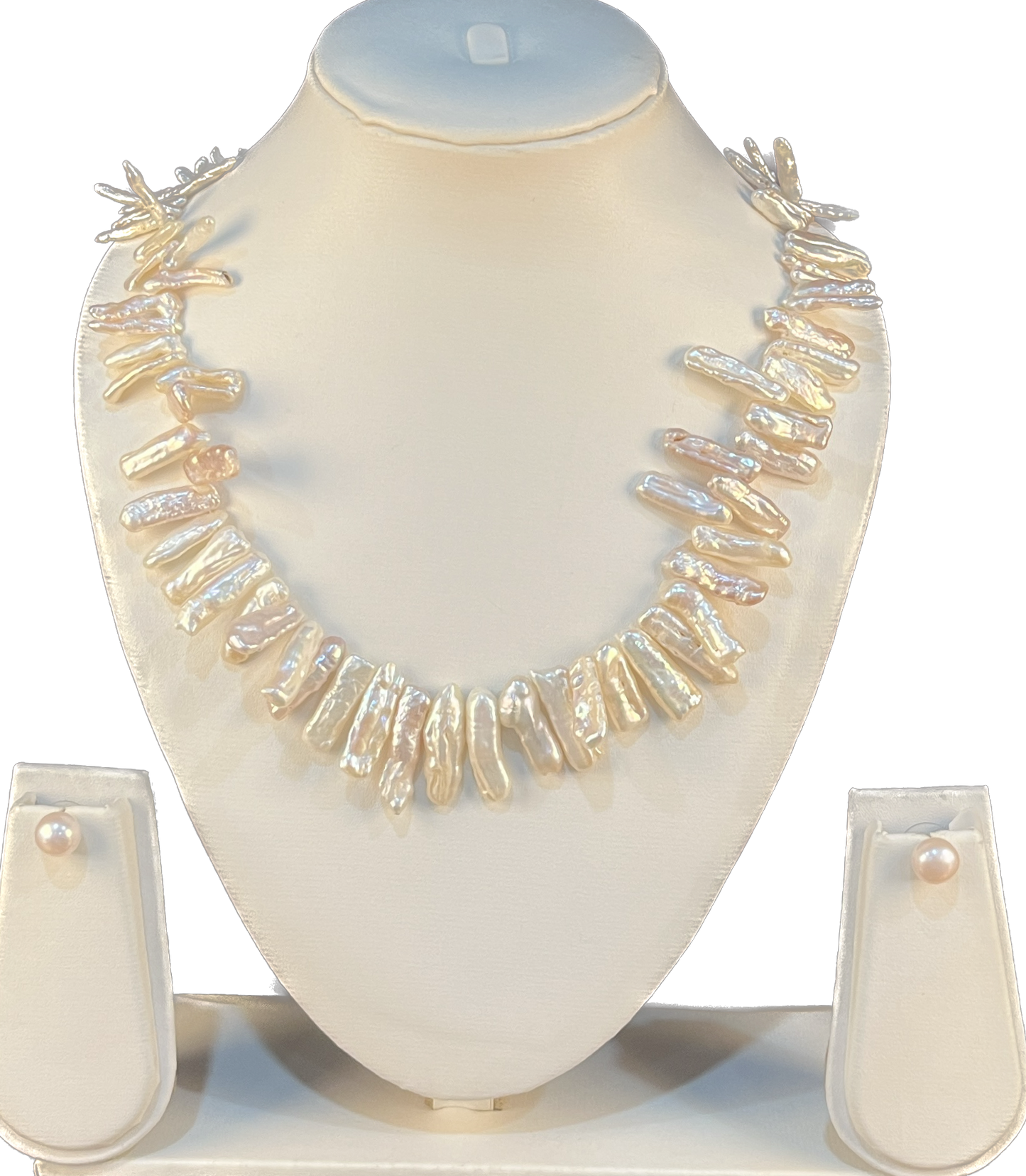 Rosalind - Pink Biwa Pearls Set