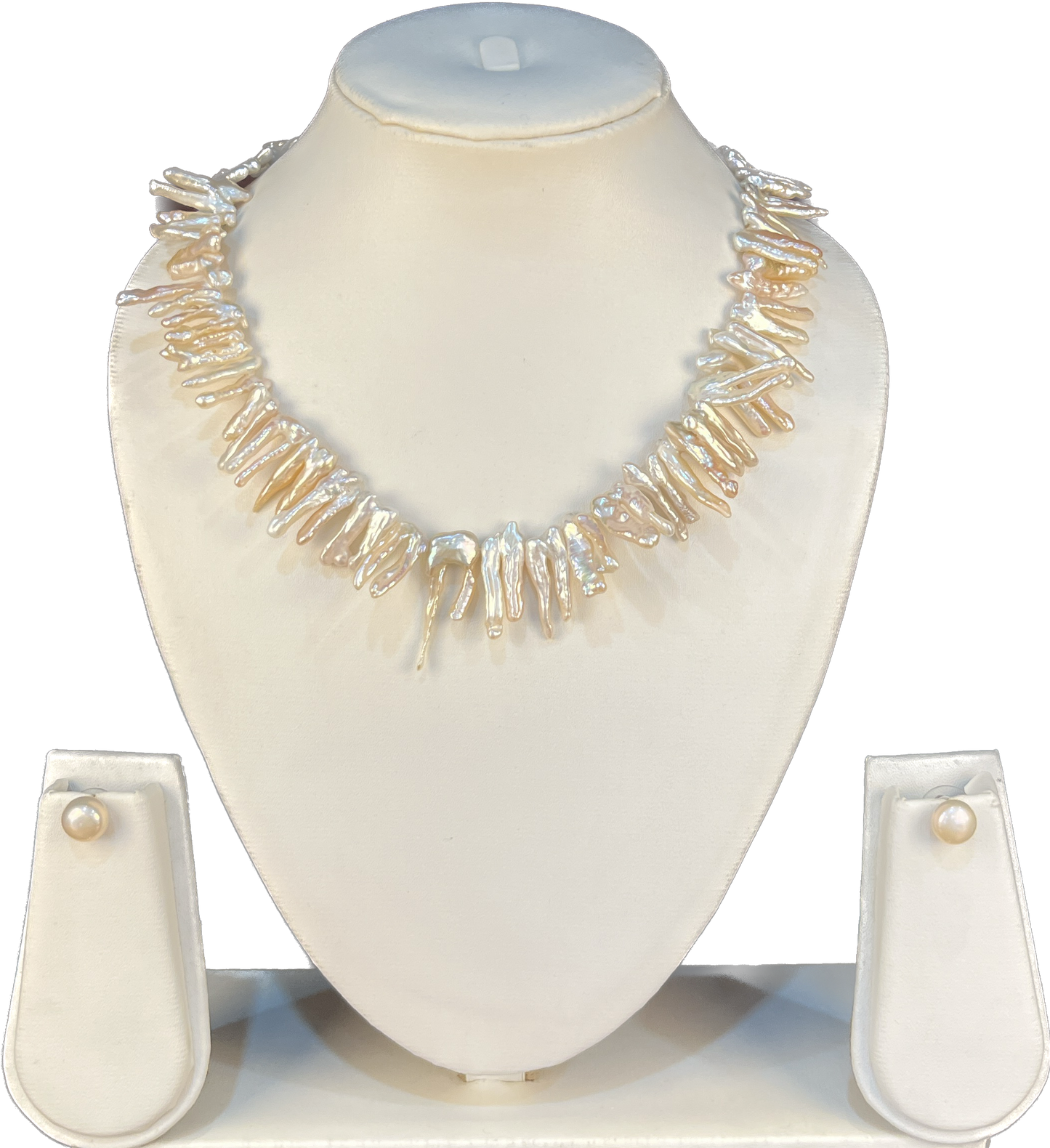 Jolie - Pink Biwa Pearls set