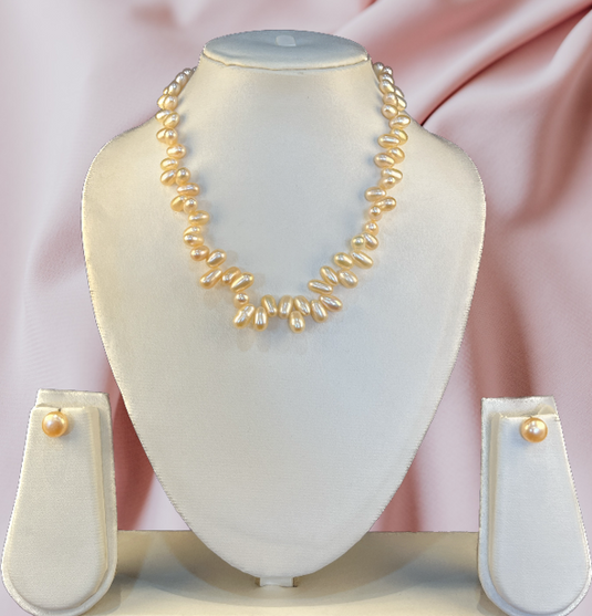 Real pearl set online Clearance