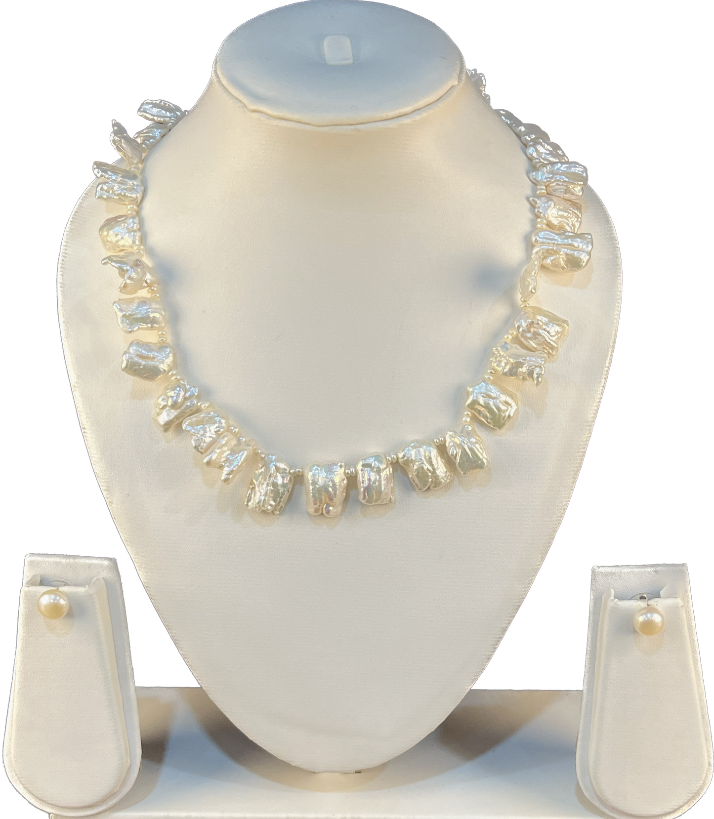 Astrid - White Biwa Pearls Set