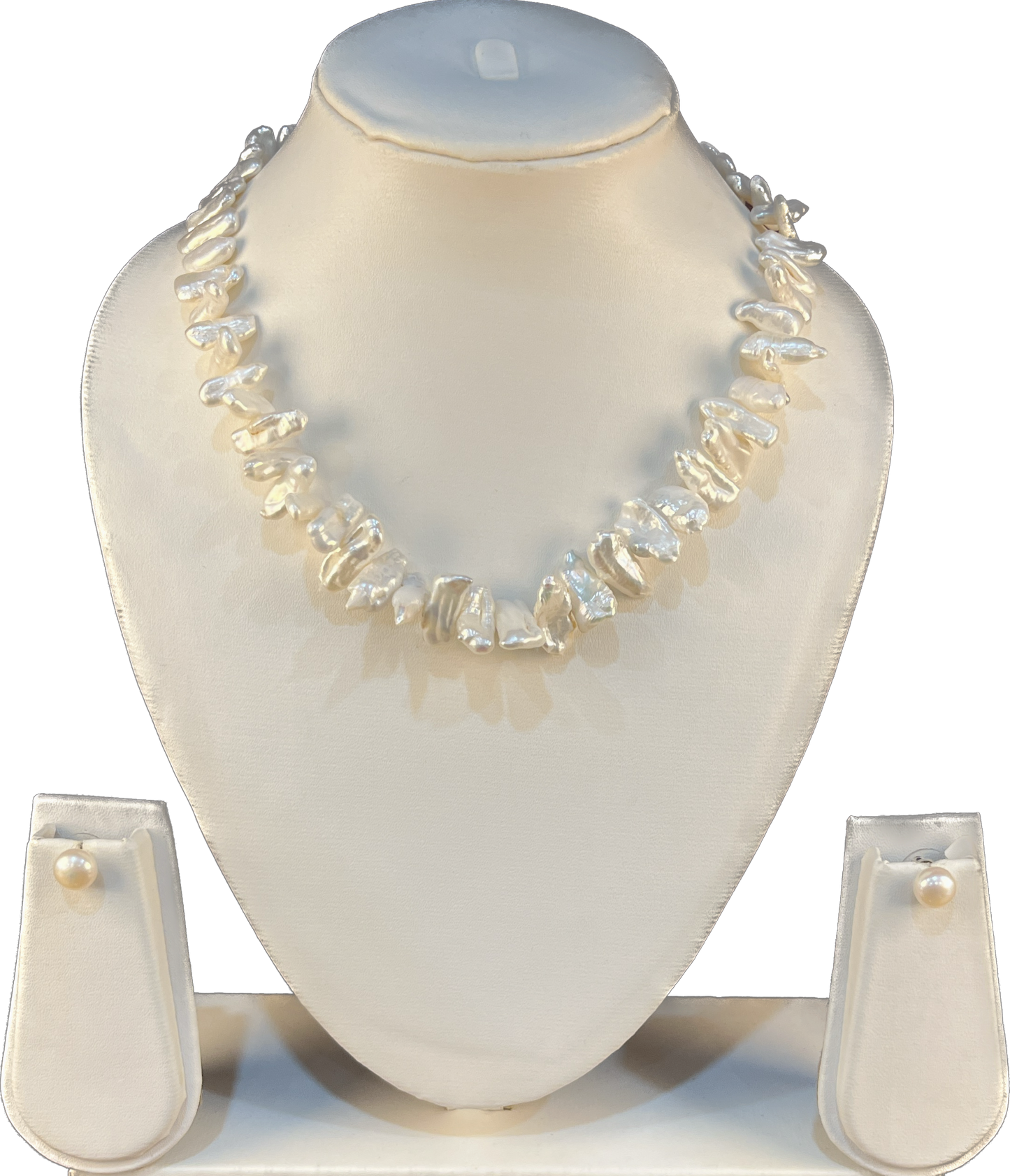 Bellezza - White Biwa Pearls Set