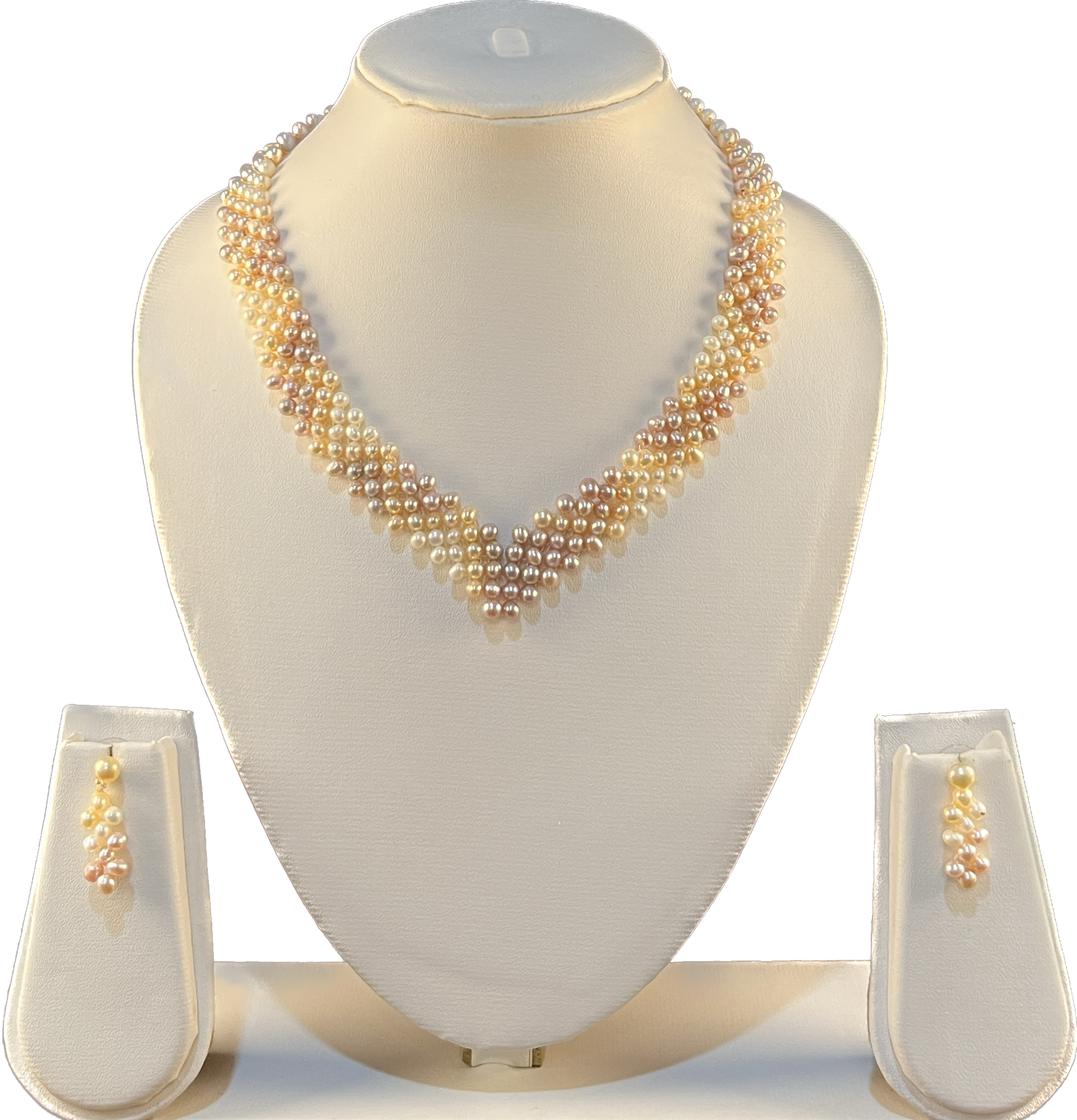 Kenise - Ravishing Multi Colors Netted Pearls Set