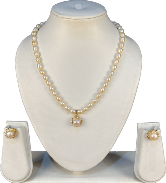 Blossom - 7 mm Pearls Necklace Set