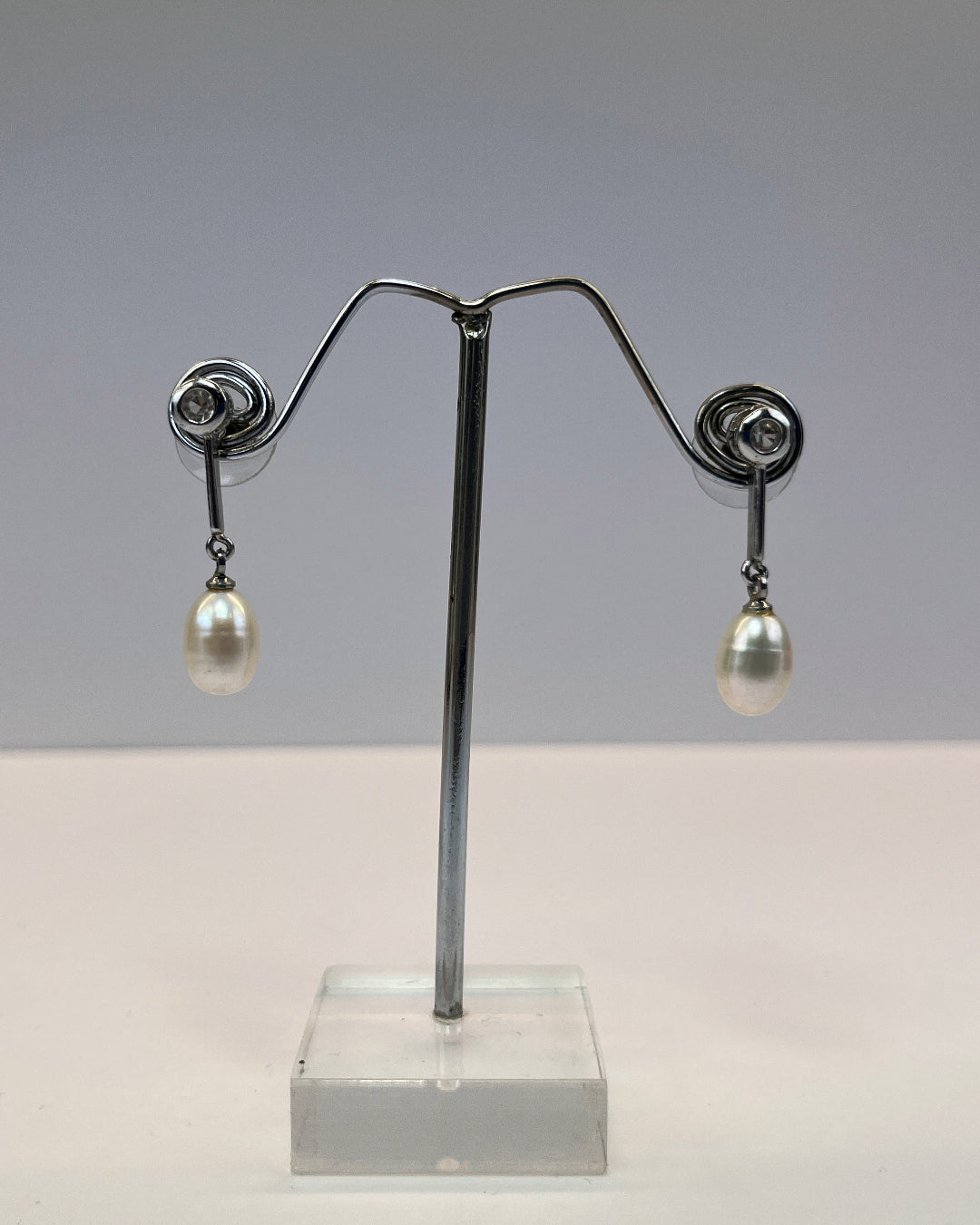 Elegant White Pearl Hangings - Real Pearl Earrings
