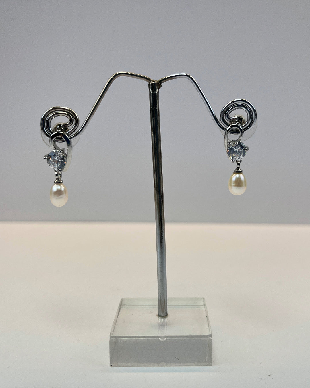 Adorable White Pearl Hangings - Real Pearl Earrings