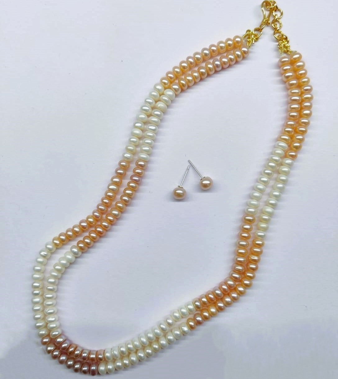 Ravishing 6 mm Two Lines Multi Colour Pearl Set