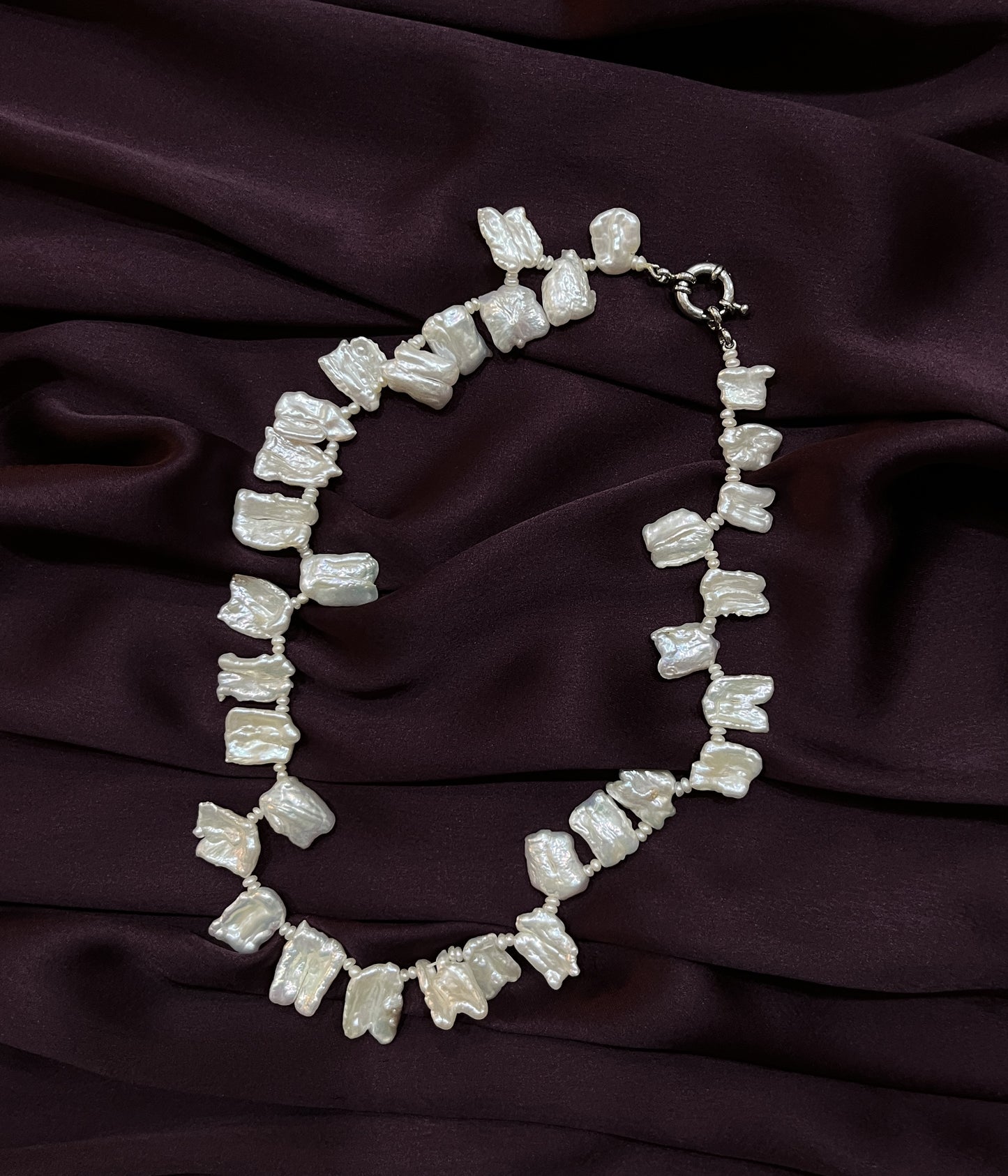 Astrid - White Biwa Pearls Set