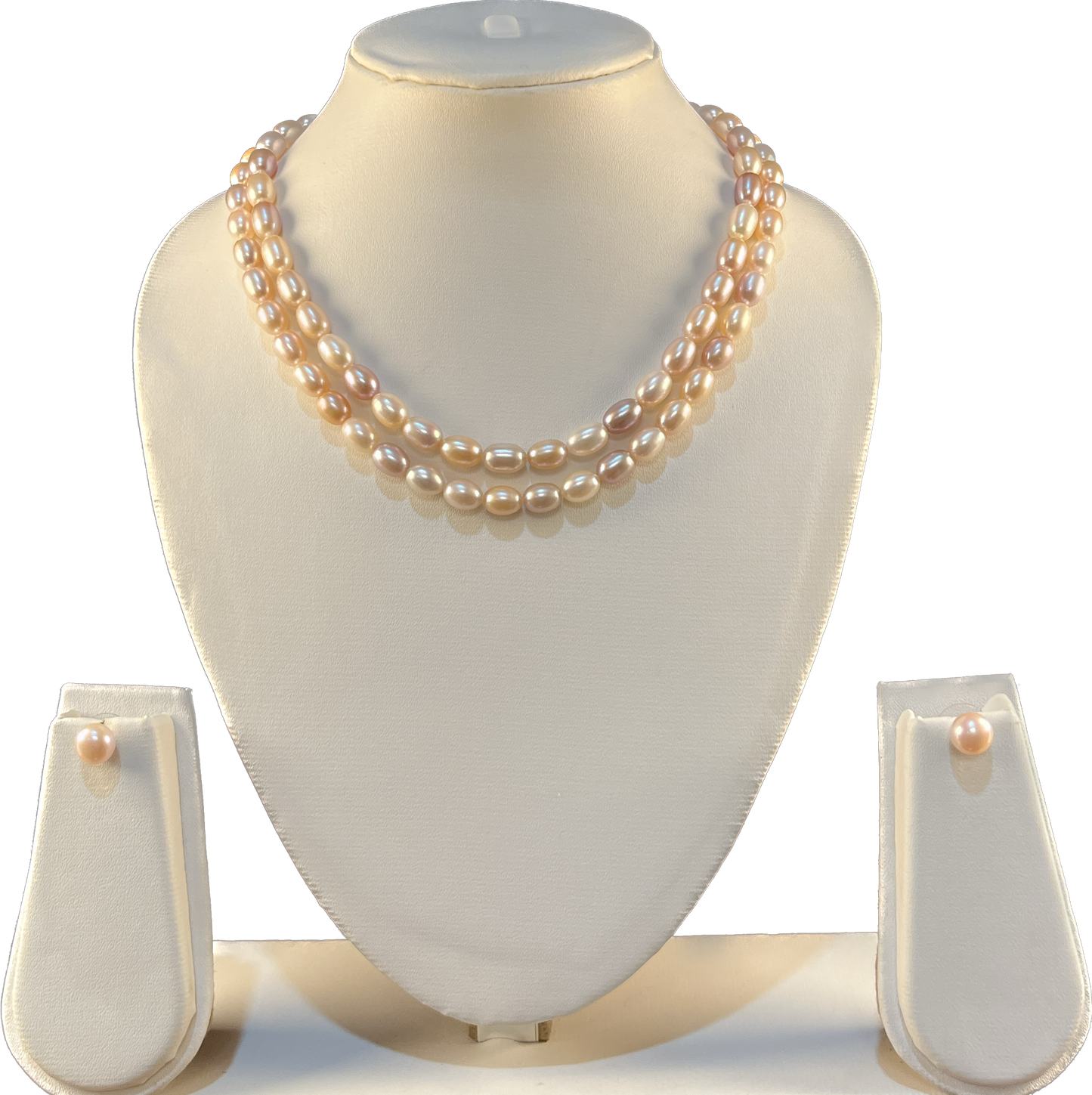 Harika - My Pearls Two liner ~ 7 mm Pink & Lavender pearl necklace set