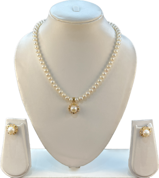 Aaravi - Single Line 6 mm Pearl Set