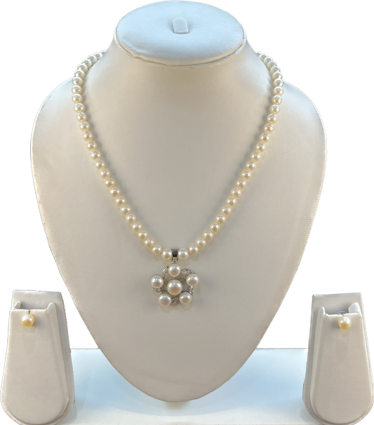 Ianna - Snazzy 6 mm Freshwater Pearls Single Liner Necklace Set