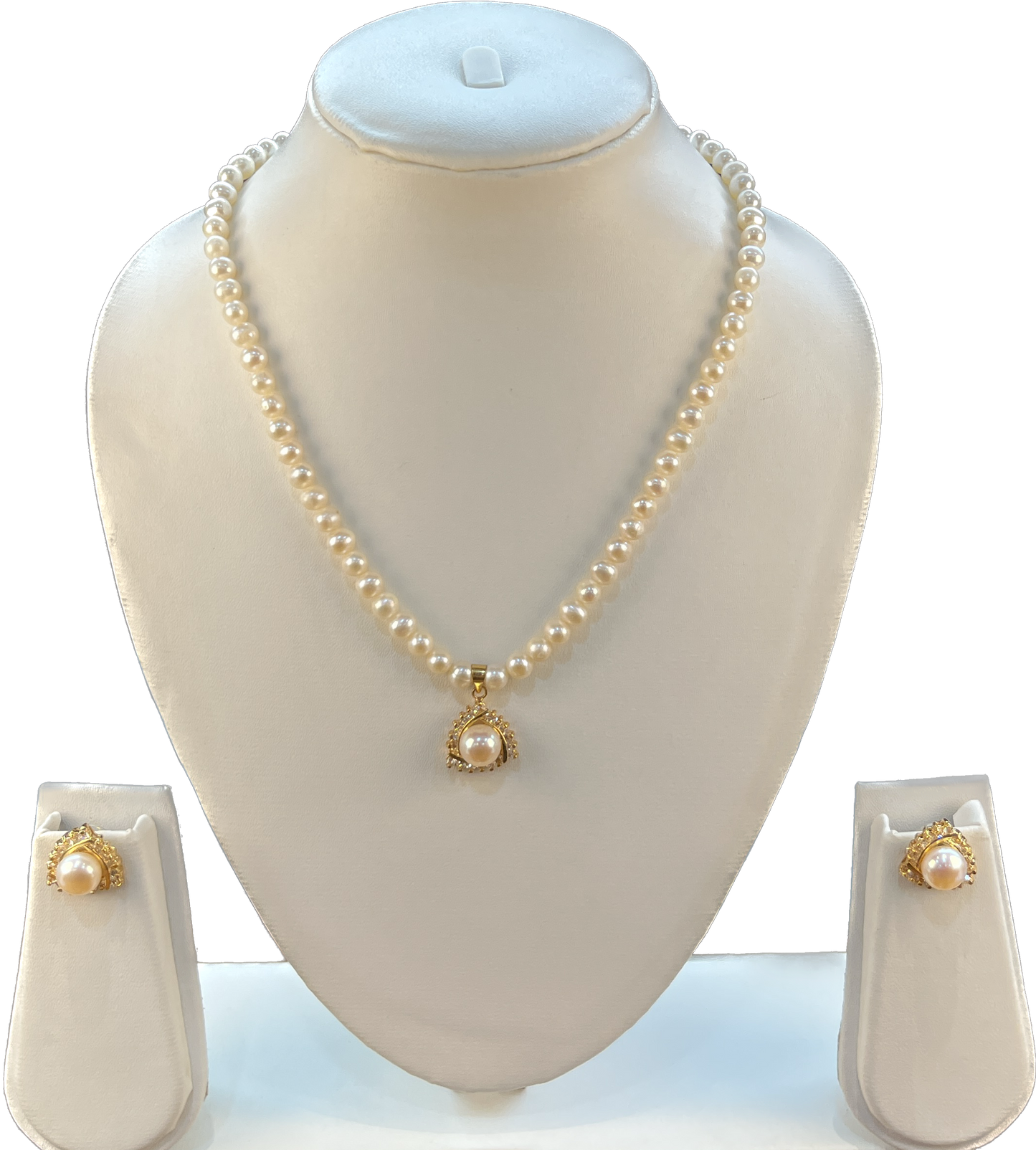 Amaira - Eye Catching 6 mm Freshwater Pearls Single Liner Necklace Set