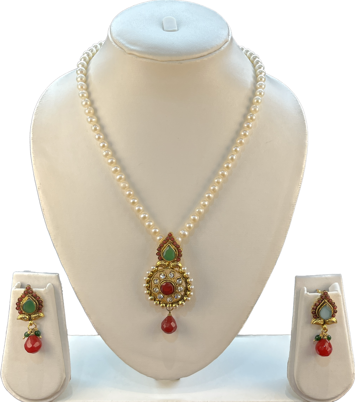 Riyanka - Charming 6 mm Freshwater Pearls Single Liner Necklace Set