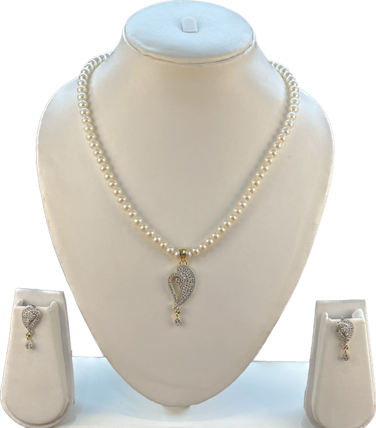 Serene - 6 mm Freshwater Pearls Single Liner Necklace Set