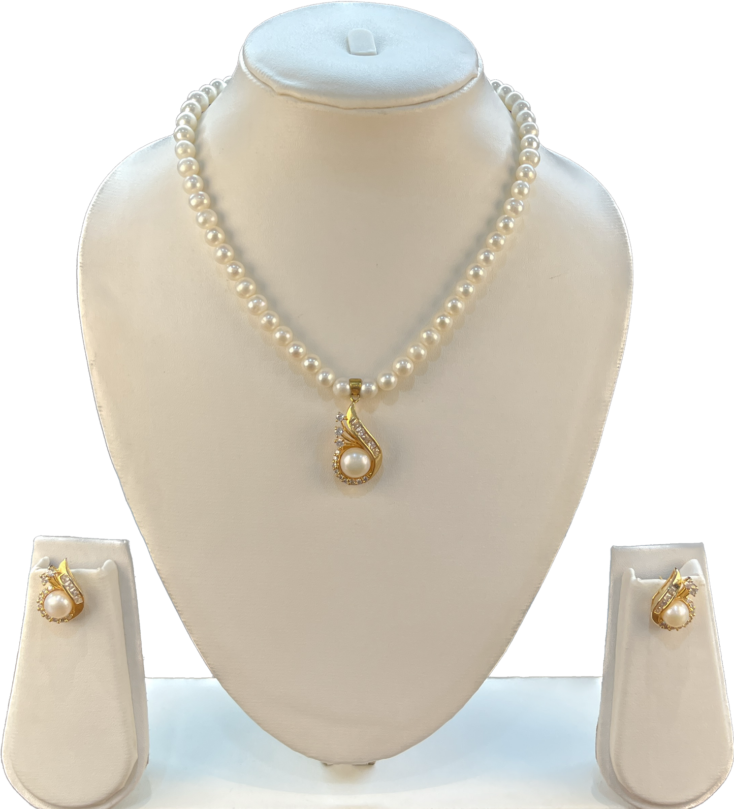 Mrugya - Attractive ~ 7 mm Freshwater Pearls Necklace Set