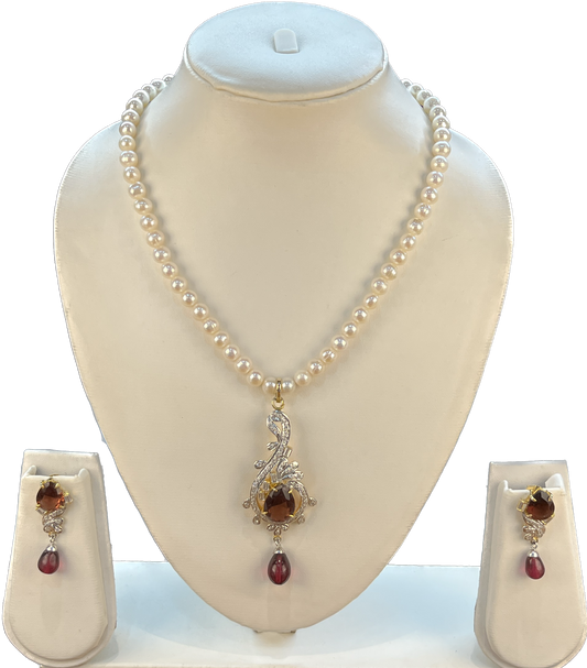 Agriya - 7 mm Pearls Necklace Set