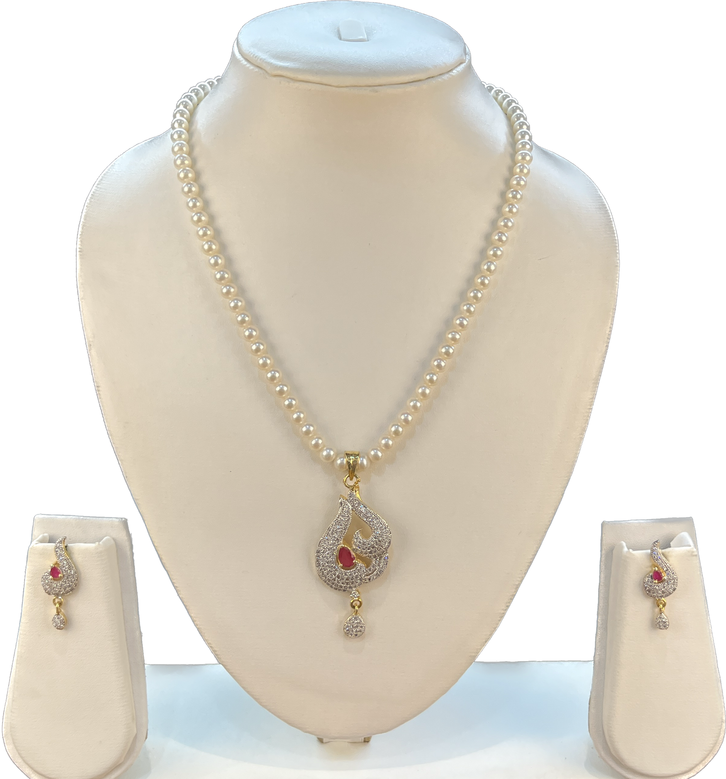 Sreeja - 6 mm Pearls Necklace Set