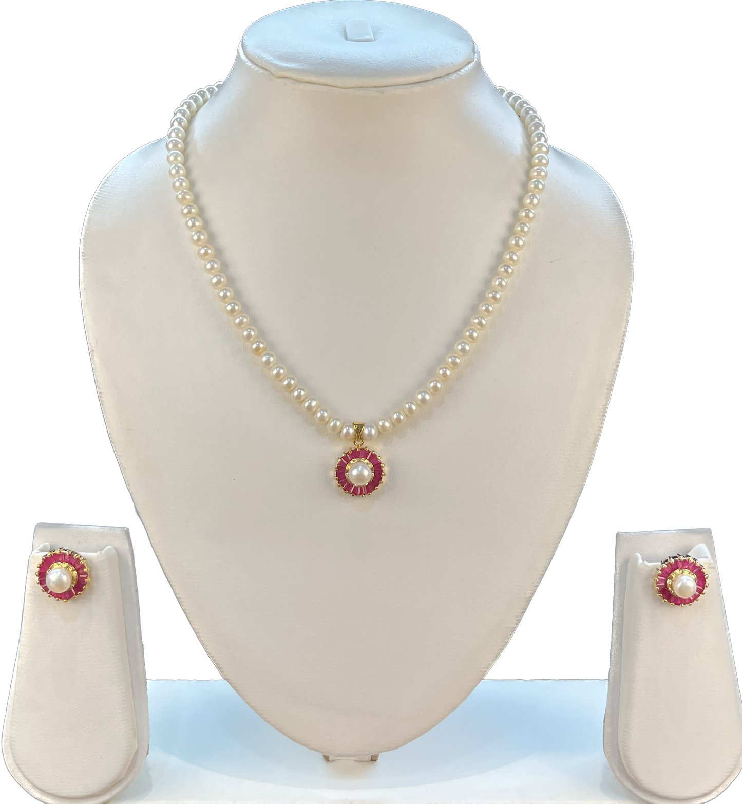 Suhika - 5 mm Pearls Necklace Set