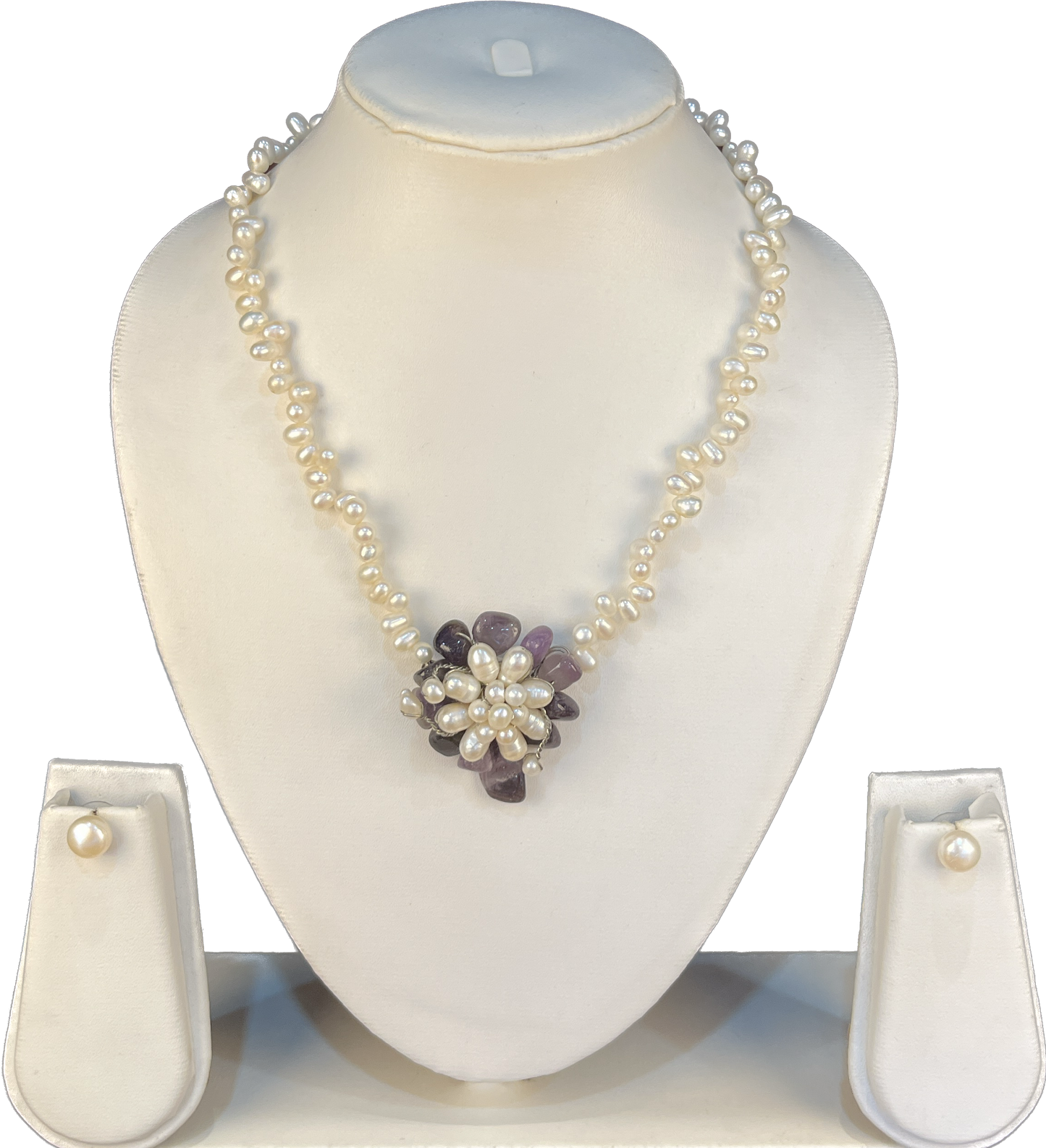 Bellini - Elegant Freshwater Pearls Single Liner Necklace Set
